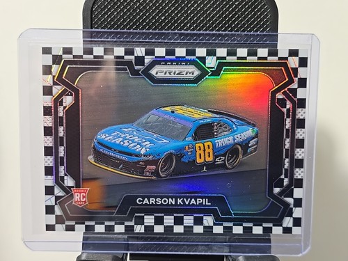 2024 Panini Prizm Racing NASCAR #85 Carson Kvapil Rookie RC Checkered Flag 50/75 - Picture 1 of 5