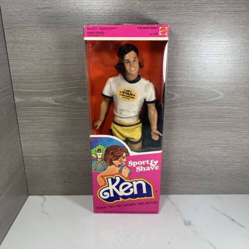 Vintage 1979 Barbie KEN DOLL Sport and Shave Ken Mattel #1294 Brown Hair NIB New - Afbeelding 1 van 8