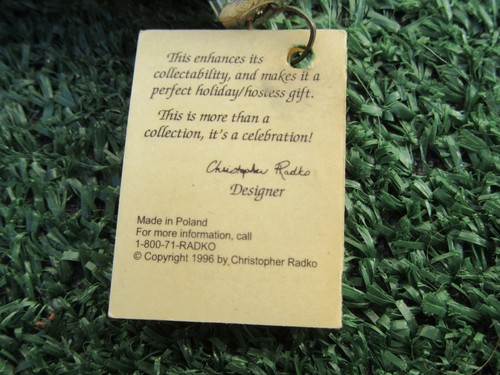 Christopher Radko Irish Lucky Golden Shamrock Harp 5" Christmas Ornament - Picture 8 of 8