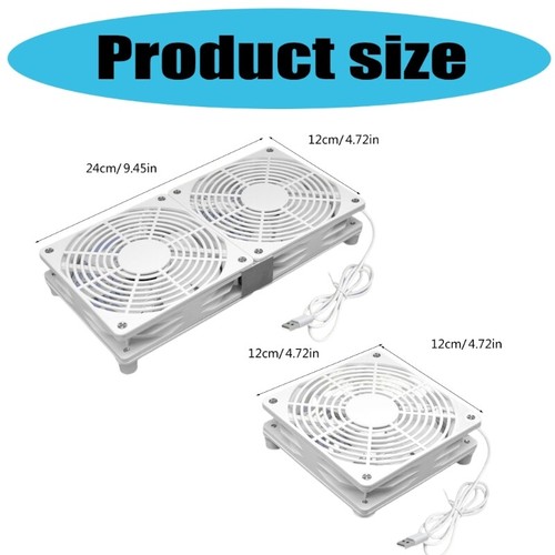 120mm USB Cooling Fan Quiet Cooling Case Fan with Switches Cable for Receiver - Afbeelding 8 van 10