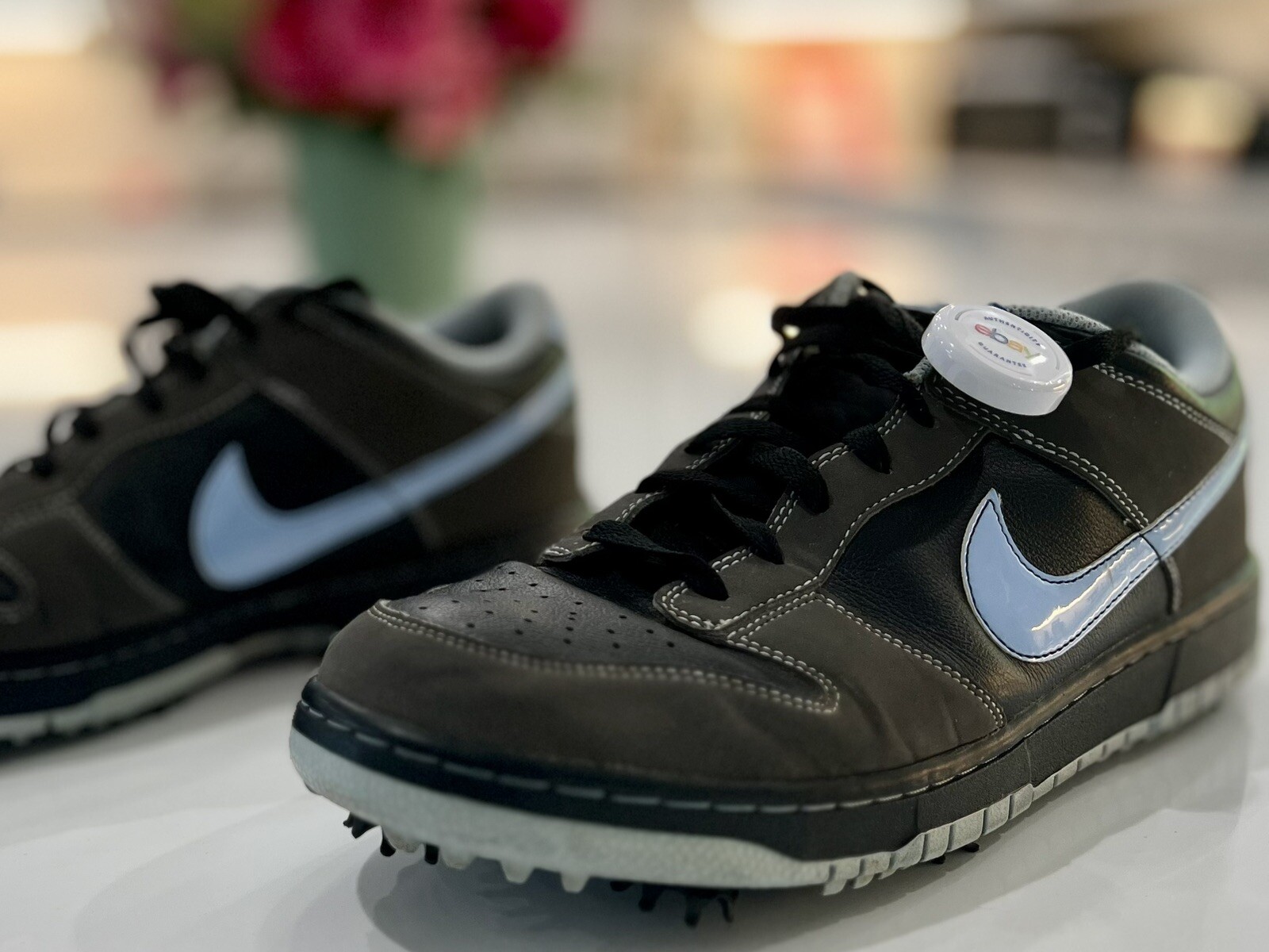 VERY RARE🔥Nike Dunk NG Golf Shoes Black/Light Blue … Gem