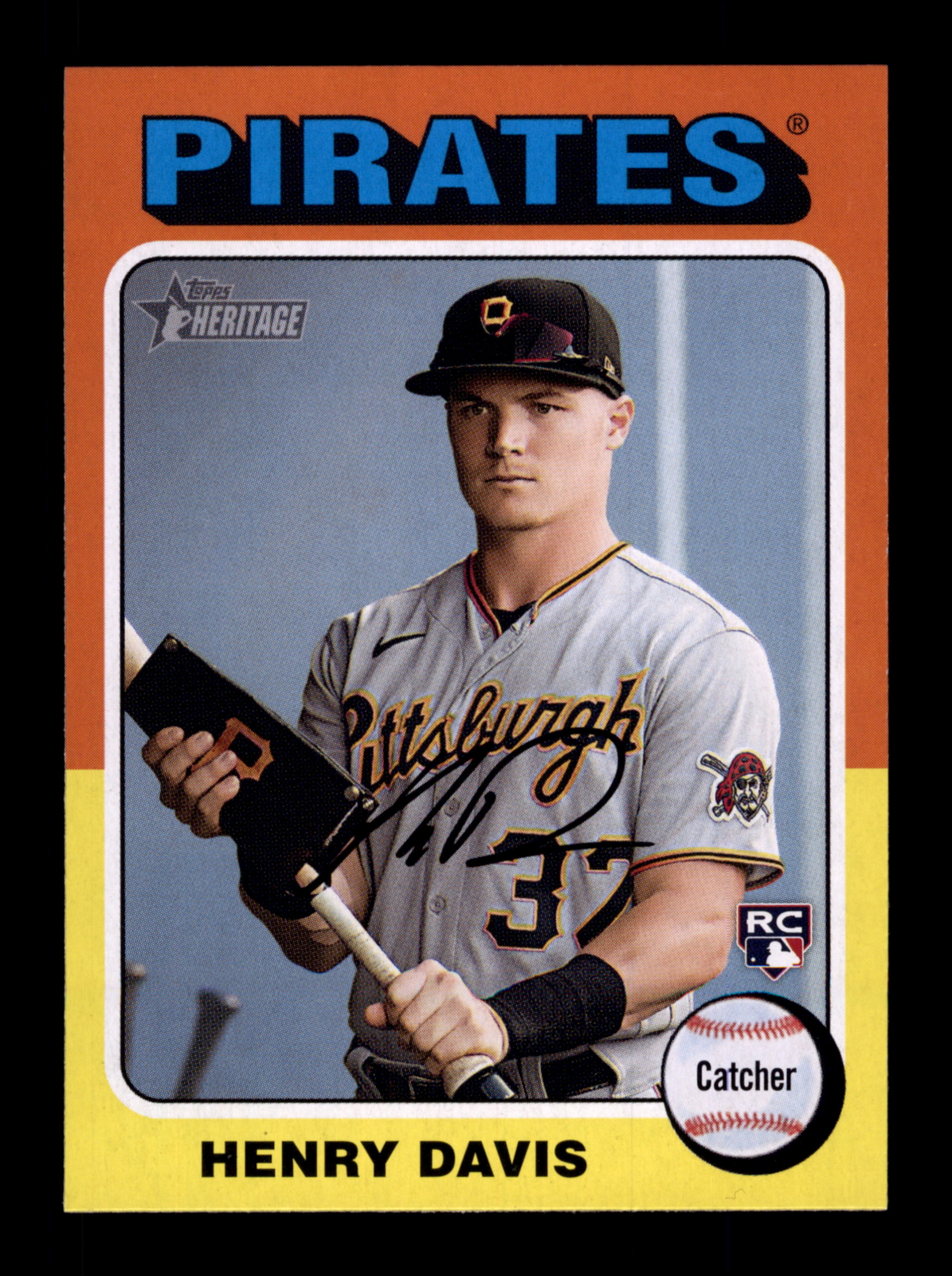 2024 Topps Heritage #415 Henry Davis RC Pittsburgh Pirates