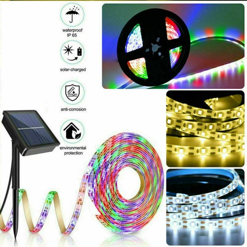 1-5M Solar Powered LED Strip Lights Flexible Waterproof Lamp Outdoor Decoration - Picture 2 of 13