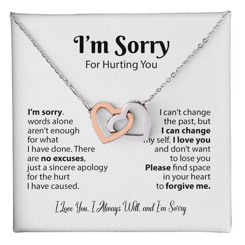 I'm Sorry Necklace Gifts, Apology Gifts For Her, Forgiveness Gift, Wife Gift - Picture 2 of 12