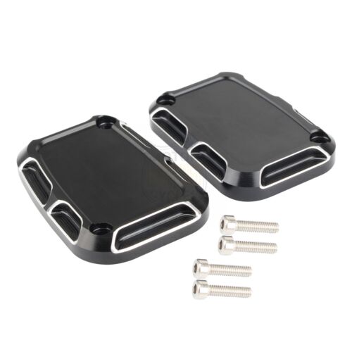 Pair Front Brake Master Cylinder Cover For Harley Street Glide V-Rod Road Glide - Foto 5 di 14