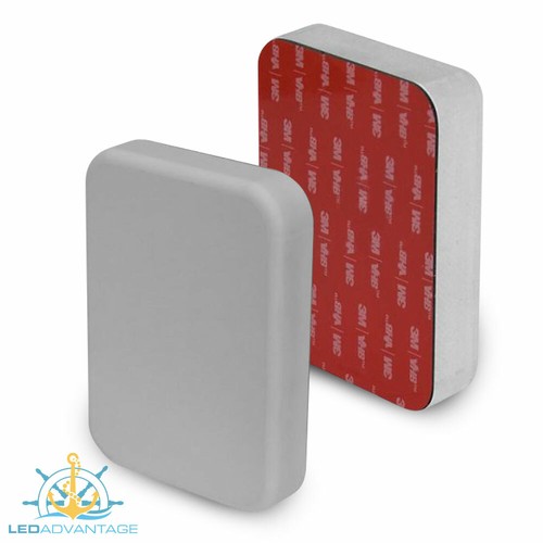 White Seaworthy Boat Yacht Marine JUMBO Stern Pad Adhesive MOUNTING Block Pad - Foto 3 di 5