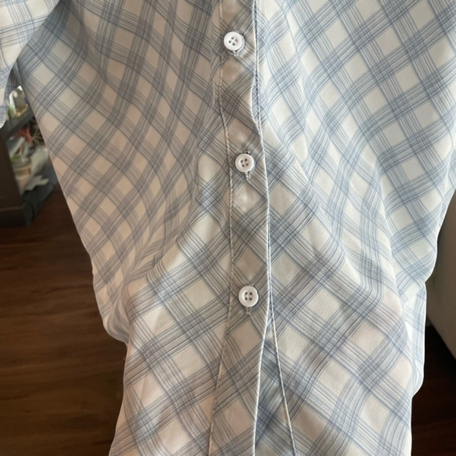 Princess Polly plaid,button front, split side hem… - image 3