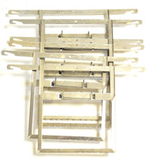 6- six Woods 4 x 5" stainless steel cut film hangers.
