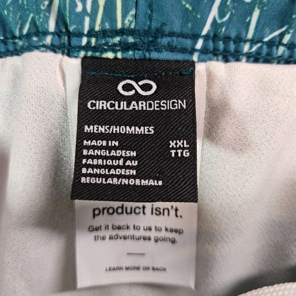 Nuevo sin etiquetas Pantalones Cortos de Natación The North Face Para Hombre XXL Secado Flash Abstracto Forrado Verde Foto 3 de 4