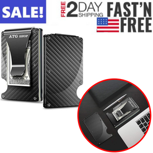 Rfid Blocking Carbon Fiber Minimalist Ridge Money Clip Front Pocket - image is loading rfid blocking carbon fiber minimalist ridge money clip