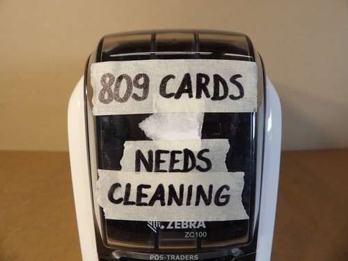 Zebra ZC100 Card Printer ZC11-0000000EM00 - 809 CARDS - NEEDS CLEANING ERROR - Bild 2 von 8