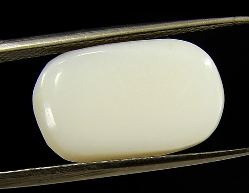 5.90 Ct Natural White Opal Loose Gemstone Cabochon Stone Wire Wrap Stone - 13825 - Foto 2 di 2