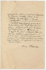 MESSIAEN, Olivier. Autograph Letter re "majestic interpretation" of Borovsky