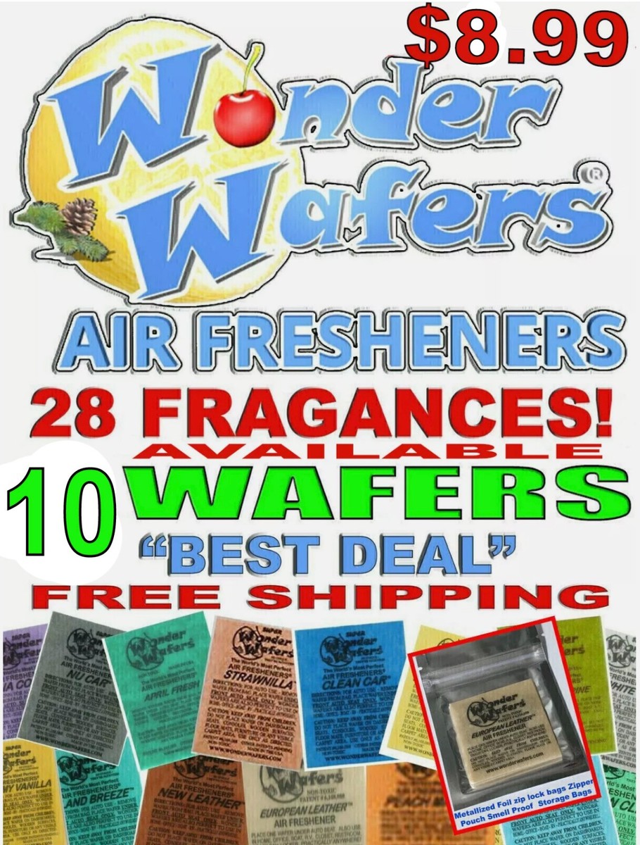10 Wonder Wafers Air Freshener PACK WAFERS NU CAR Leather cinnamon cotton  Royale