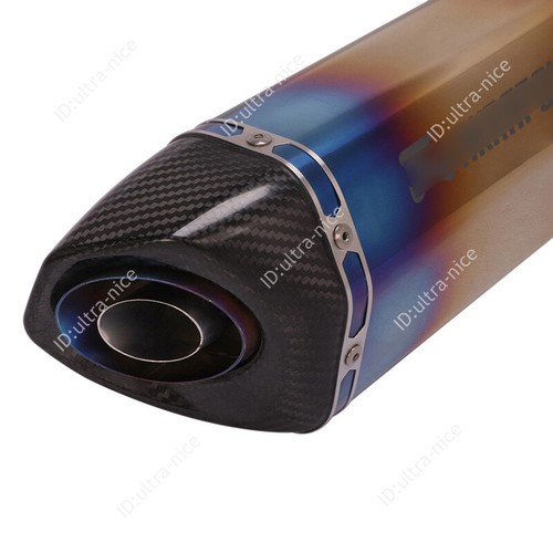 Blue 51mm Exhaust Tail Pipe Motorcycle Titanium Muffler Removable DB Killer 470 - Picture 5 of 7