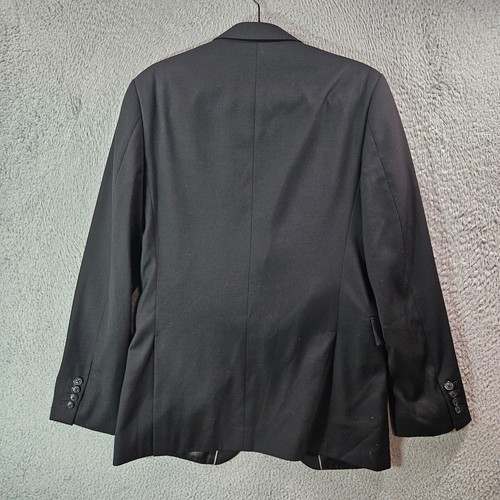 Perry Ellis 36R 2PC Suit Blazer Men Poly Blend Pants 32x30 Black - Picture 12 of 24