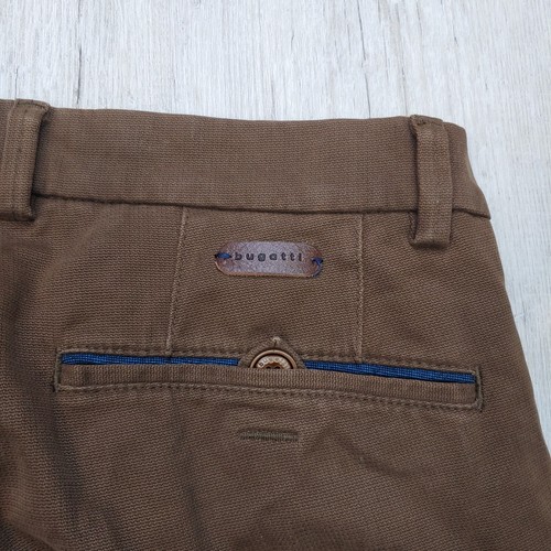 Bugatti Brown Straight Leg Pants Men’s Size 34x32 Classic Fit Chino Trousers - Picture 8 of 11