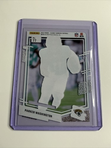 Panini Donruss Clearly Parker Washington #77 2023 clasificación novato lámina de oro Jaguars - Imagen 3 de 3
