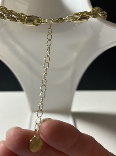 BB Lila “ Do The Twist” Double Rope 18K Triple Gold Plated Necklace Vtg 90’s - Picture 4 of 6