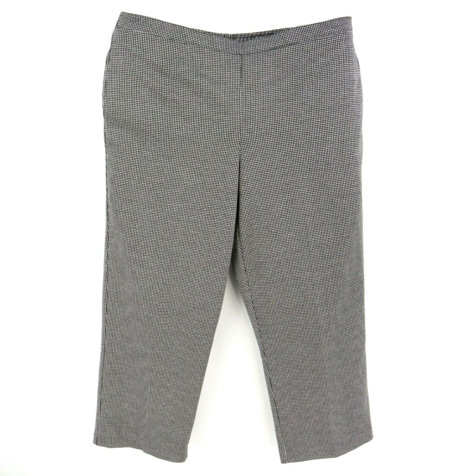 Alfred Dunner Stretch Waist Dress Pants Womens Size 18 Gray Houndstooth NWT 48 eBay