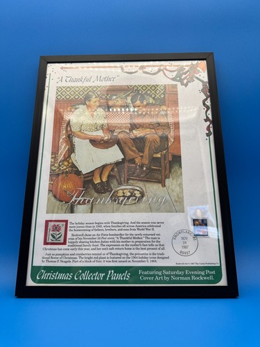 1987 Postmarked Snowflake Arizona Norman Rockwell Commemorative Christmas Themed - Picture 3 of 5