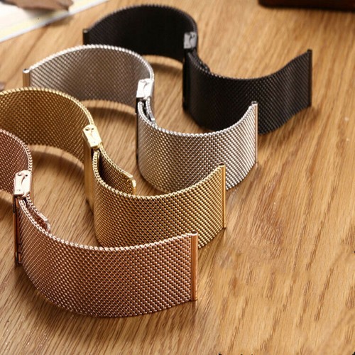 12-22mm Mesh Slim Clasp Stainless Steel Milanese Watch Bands Strap For Men Women - Picture 5 of 10