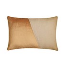 Beige Decorative Lumbar Pillow Cover, 12"x16" Velvet Cushion-Velutinous Beige