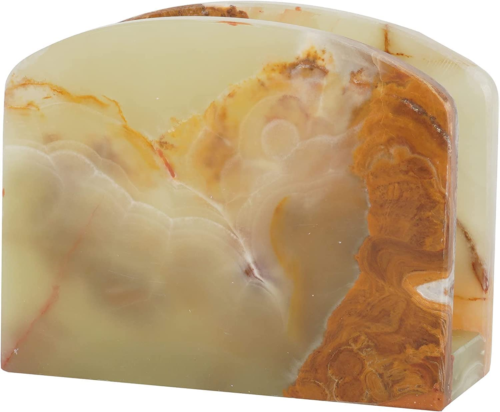 Radicaln Marble Napkin Holder Green Onyx 6.5" Inch Dining Table Handmade Napkins - Picture 9 of 12