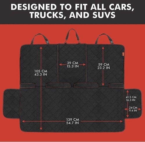 Lusso Gear Hundeautositzbezug.  Verhindern Sie Schlamm, Kratzer, Haustierfell etc. Box neu/offen - Bild 4 von 7