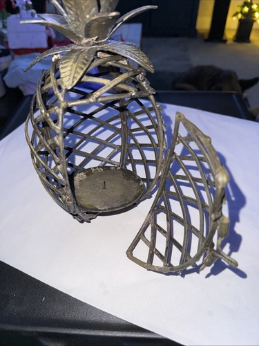 Hanging Brass Pineapple Candleholder cage - Bild 4 von 4