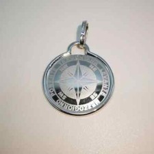 Ciondolo rosa dei venti oro bianco 18kt grammi 1,20