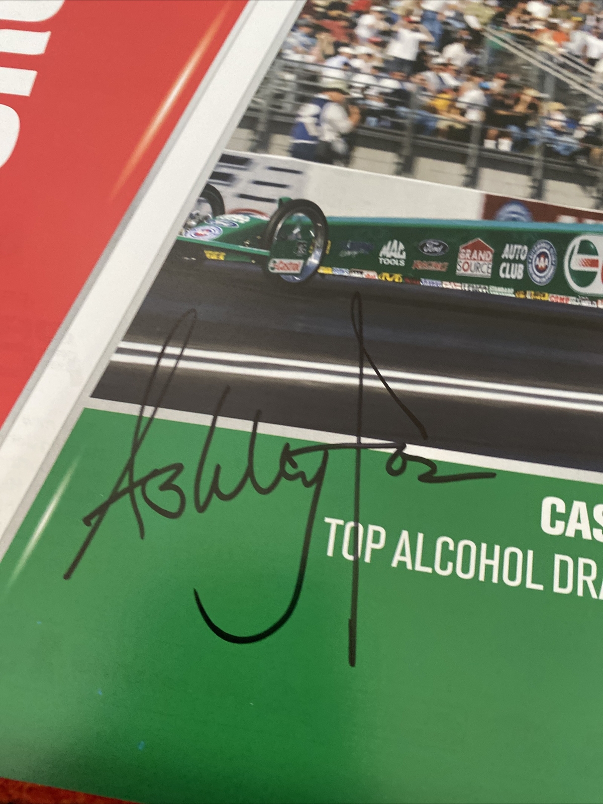 NHRA 2007 ROOKIE OF THE YEAR , ASHLEY FORCE, RARE ROOKIE AUTOGRAPHED PHOTO - Picture 2 of 12