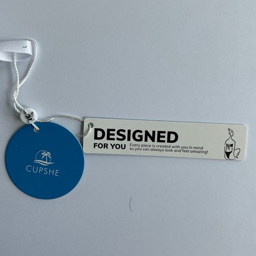 Cupshe Palm Print One-Piece Swimsuit - Size Medium - New with Tags - Picture 4 of 6