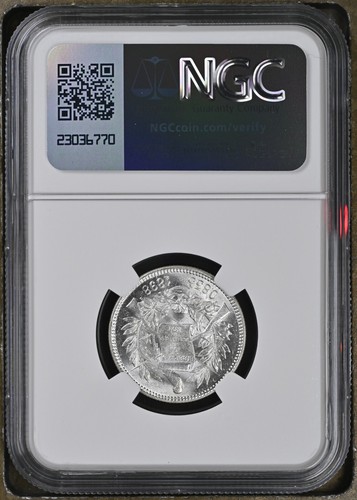 GUATEMALA 2 REALES 1898 NGC MS 65 - Picture 2 of 2