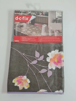 d-c-table®  Wachstuchtischdecke Tischdecke  150 cm Rund Grau Blumen - Bild 1 von 2