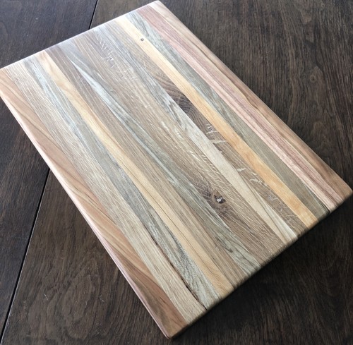 Handmade Reversible Wooden Cutting Board Hard Wood 15.5 X 10 5/8 X 7/8" Unique - Picture 9 of 11
