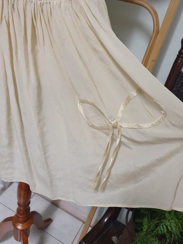 Vintage Y2k Kate Moss Topshop 100% Silk Cream Slip Flare Dress Size 8 - Picture 10 of 14