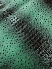 Gren 54 Wide Crocodile/Ostrich Texture Faux Leather Vinyl Fabric By The Yard