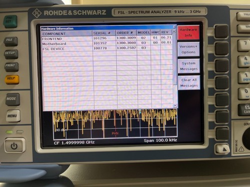 Rohde & Schwarz FSL3 Spectrum Analyzer 9 kHz - 3 GHz _ 0778 - Picture 3 of 12