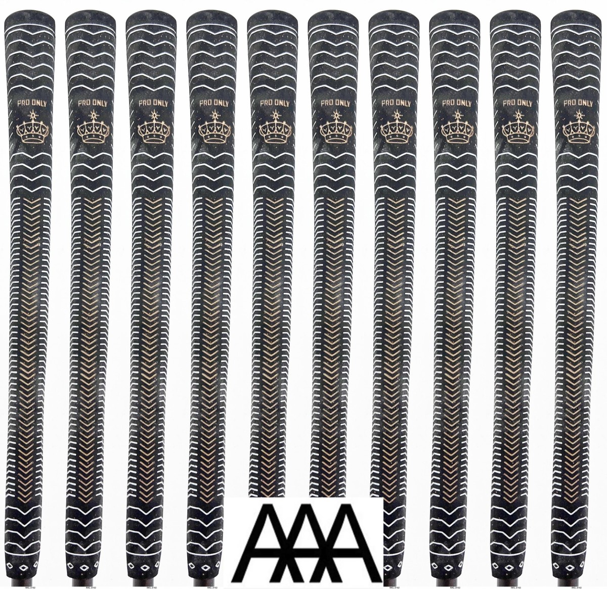 Golf Pride CROWN Golf Grips [QTY 10] PRO ONLY Black Mens