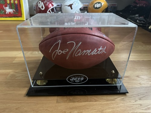 JOE NAMATH signed New York Jets WILSON Super Bowl III football STEINER + case - Picture 5 of 5