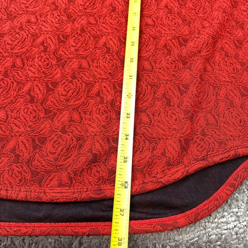Alvajo Montreal Tunic Top Shirt Women Size 6XL Red Floral Long Sleeve Crew Neck - Picture 7 of 9