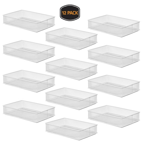 Weiß Mesh Organizer Behälter Organizer Korb, 2523-26-27-28-12 Pack - Bild 2 von 4
