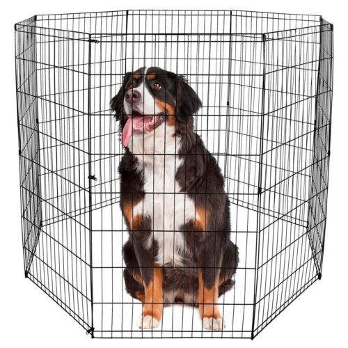 24/30/36/42/48" 8 paneles patio de recreo para perros caja de juegos para mascotas bolígrafo cerca cachorro jaula de perrera - Imagen 52 de 62