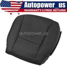 DRIVER Bottom Perforated Leather Seat Cover For 2007-2012 Lexus LS460 600 Black