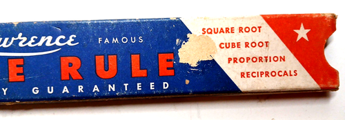 De colección Lawrence Famous Slide Rule 10-B Caja Original - Imagen 4 de 19