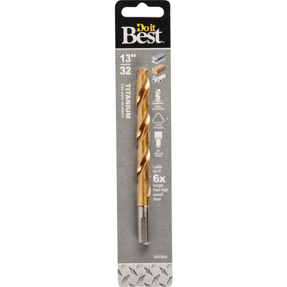 Do it Best 13/32 In. Titanium Drill Bit 220551DB SIM Supply, Inc