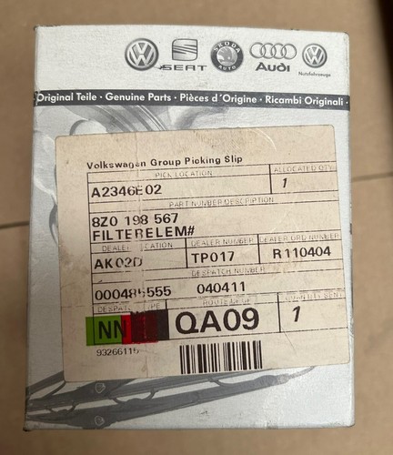 Genuine Audi A2 1.4tdi Fuel Filter 2000-2005