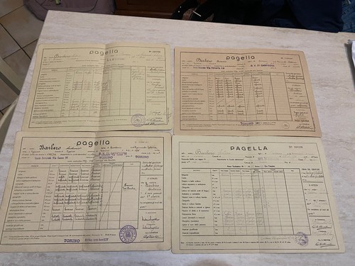 Rarissimo lotto 4 pagelle Opera Balilla anni 30/40 vintage da Collezione - Picture 2 of 3