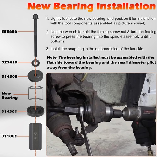 6575 Universal Hub Grappler kit for Vehicle Wheel Hub Bearing Removal Installer - Picture 10 of 15